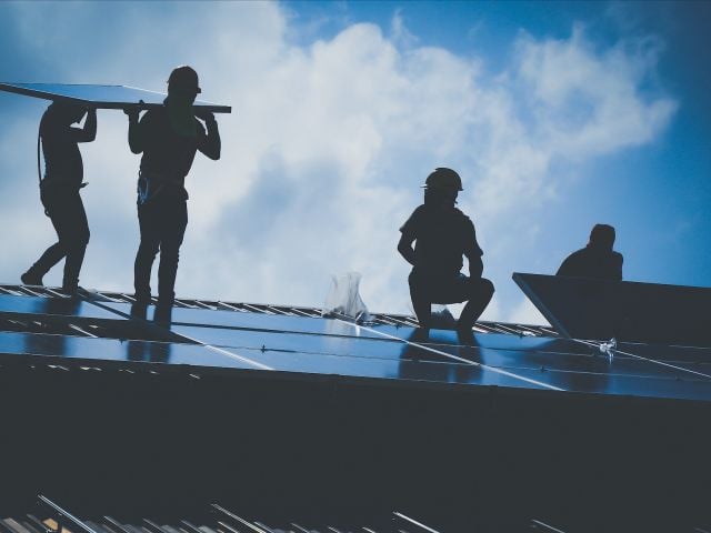 Solar energy workers