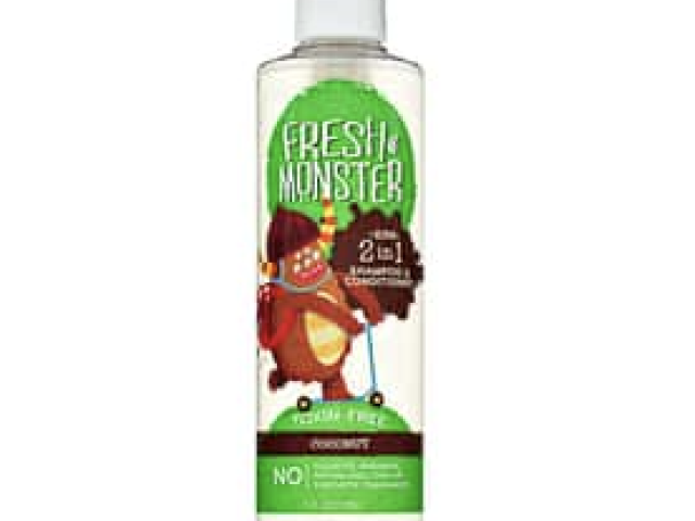 Fresh Monster 2-in-1 Kids Shampoo and Conditioner, Coconut 